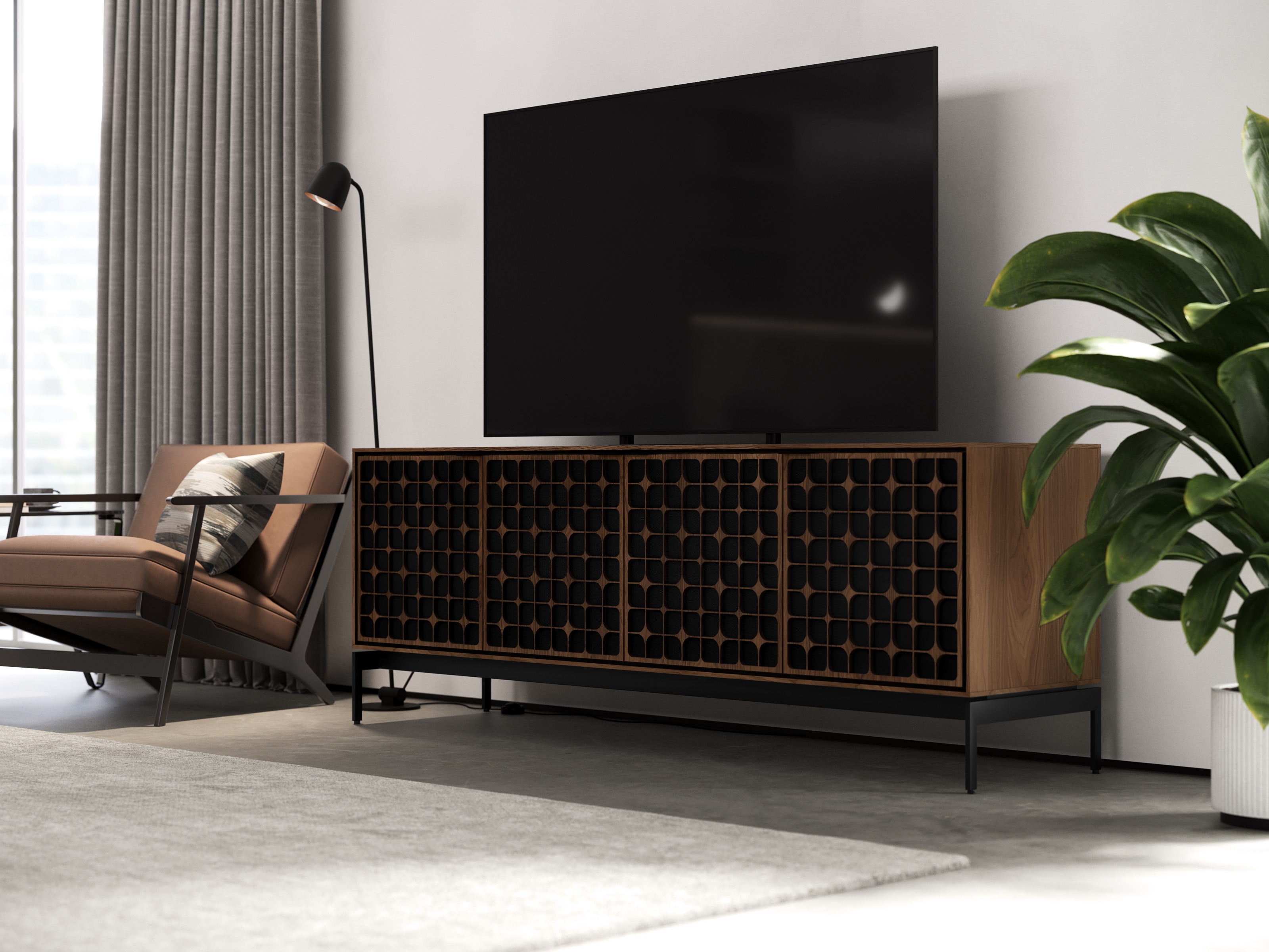 elements constellation media and storage cabinet 8709 BDI console base WL LS5