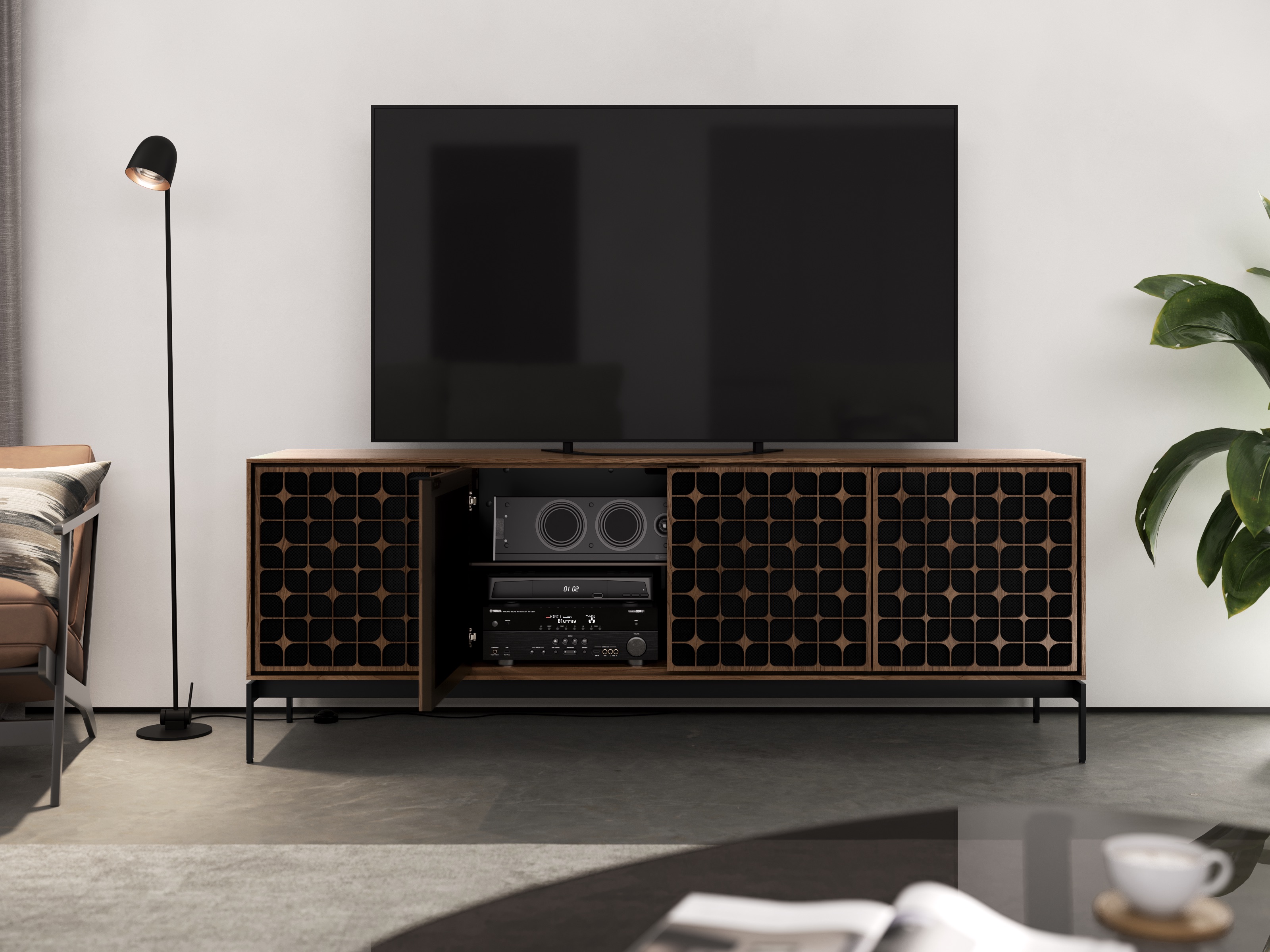 elements constellation media and storage cabinet 8709 BDI console base WL LS7