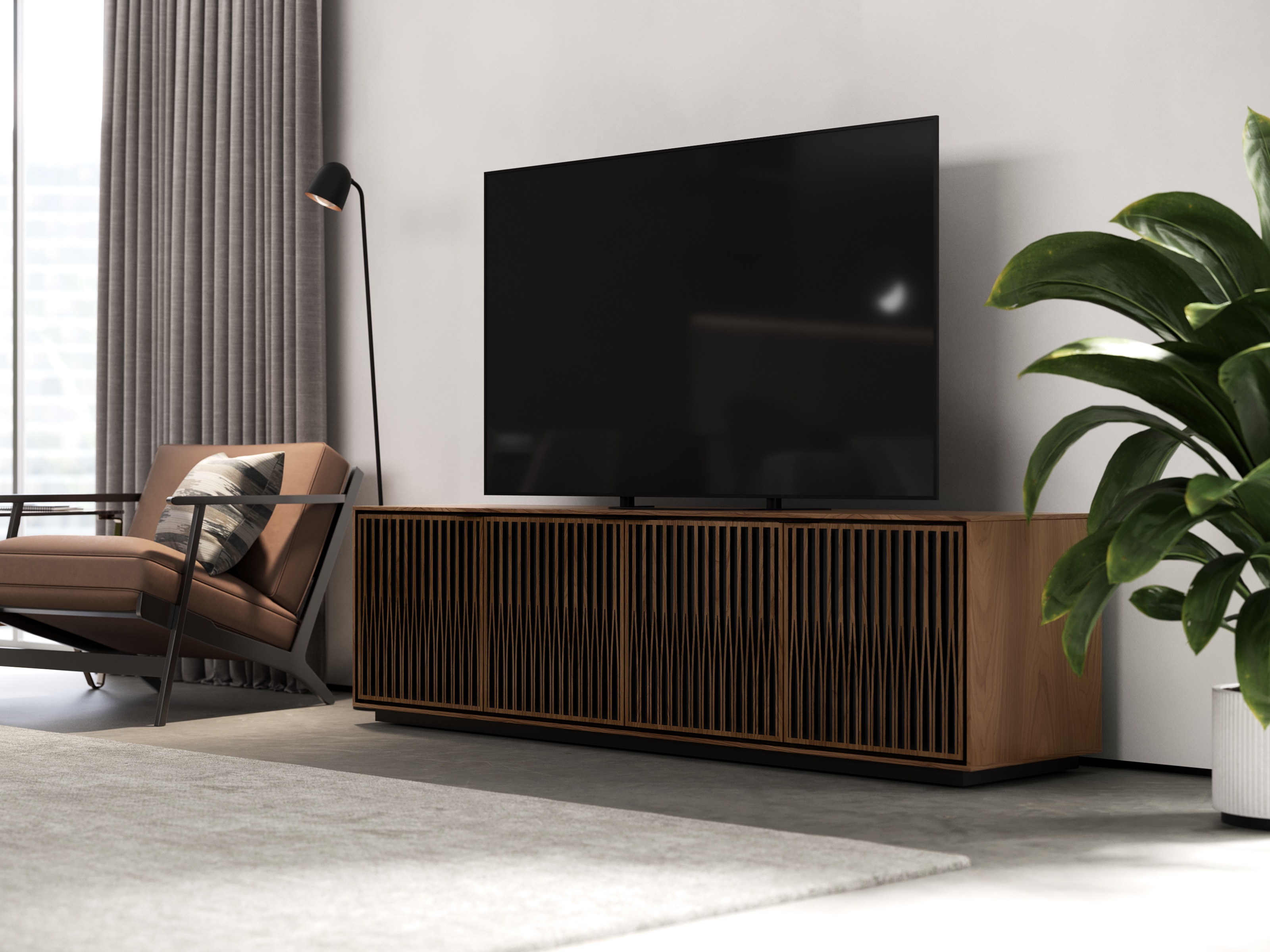 elements tune media and storage cabinet 8703 BDI rolling base WL LS3