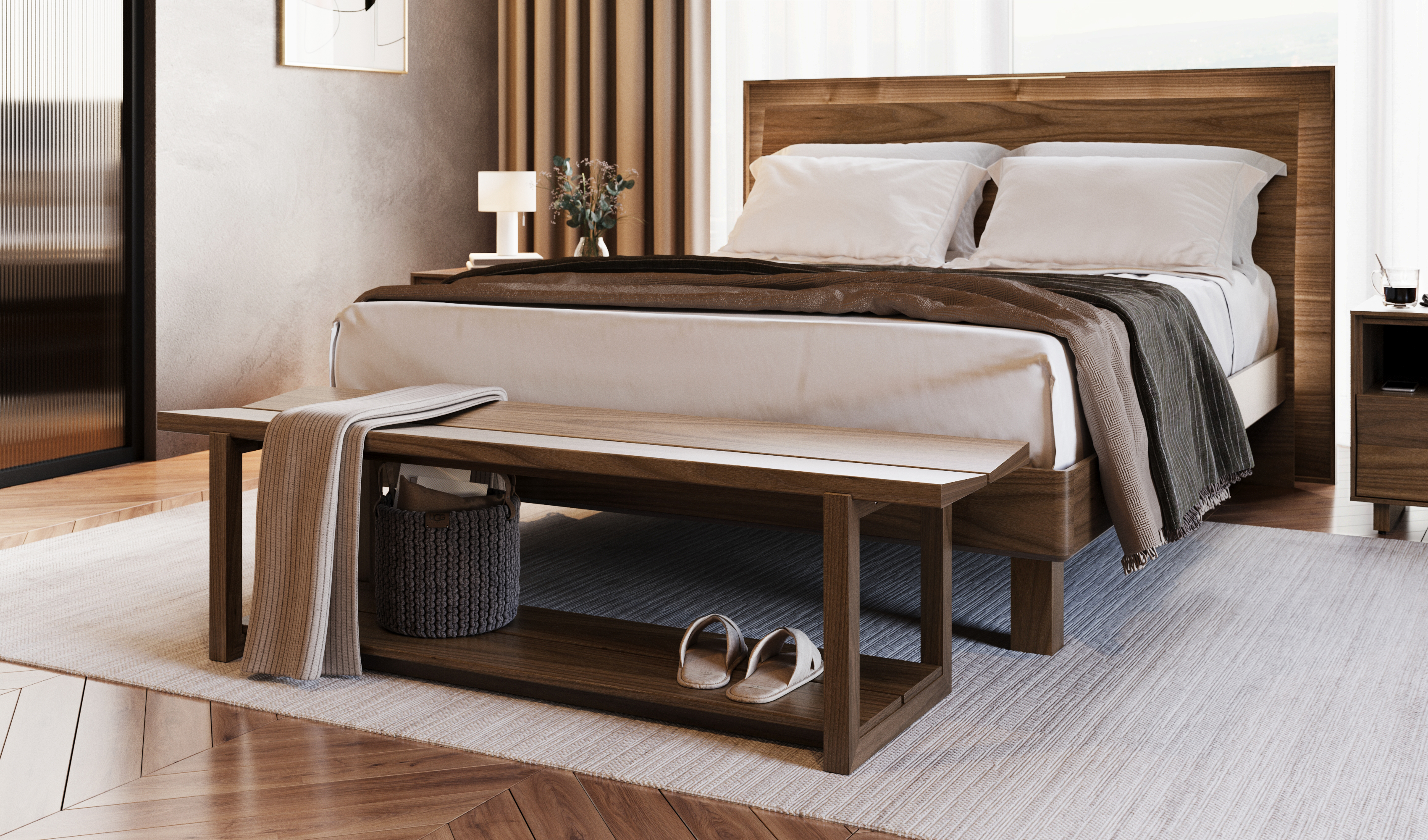 kava-9617-queen-9600-BDI-walnut-modern-platform-bed-1-on