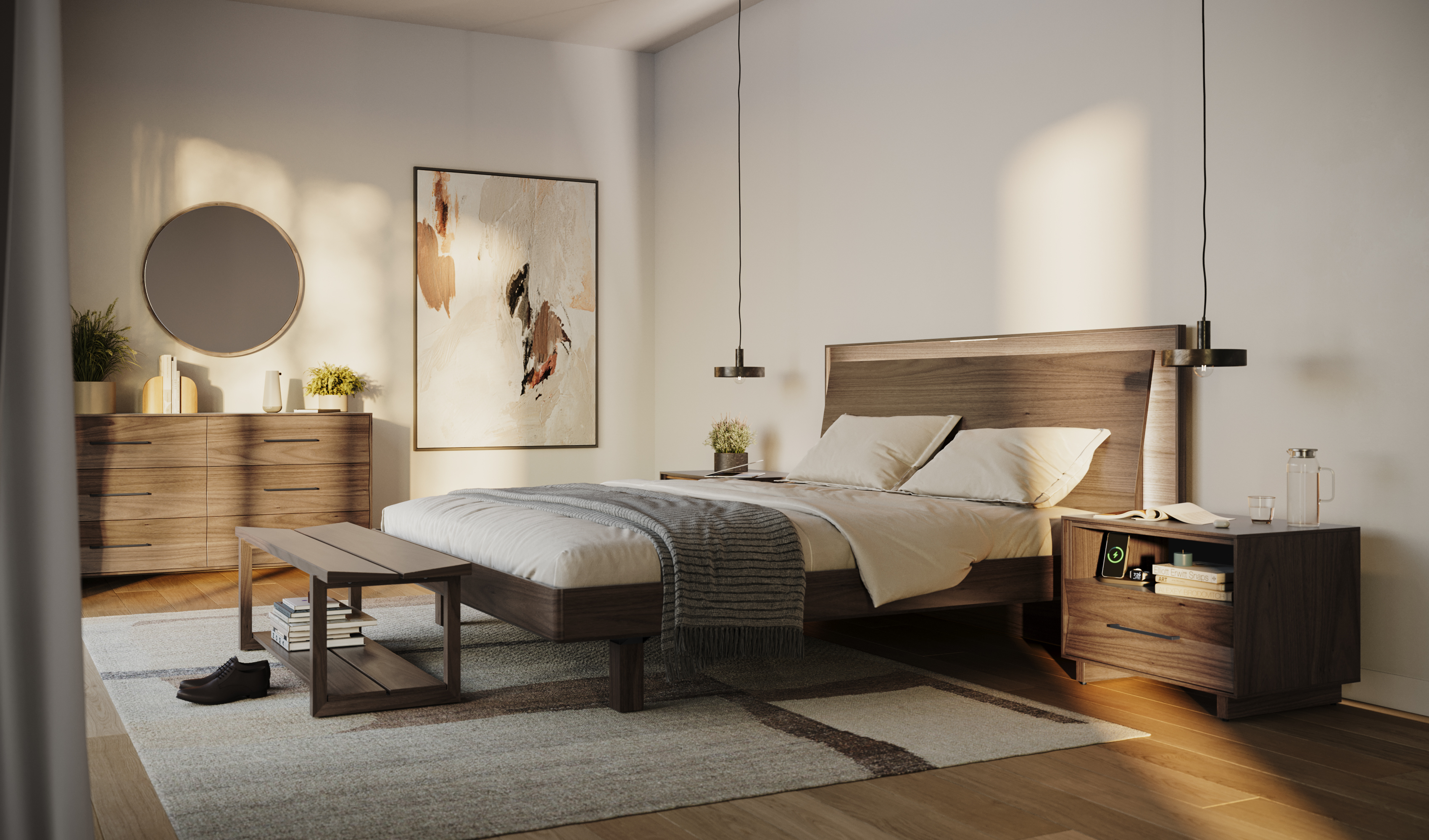 kava-9619-king-9686-9600-9682-BDI-walnut-modern-platform-bed-1-on