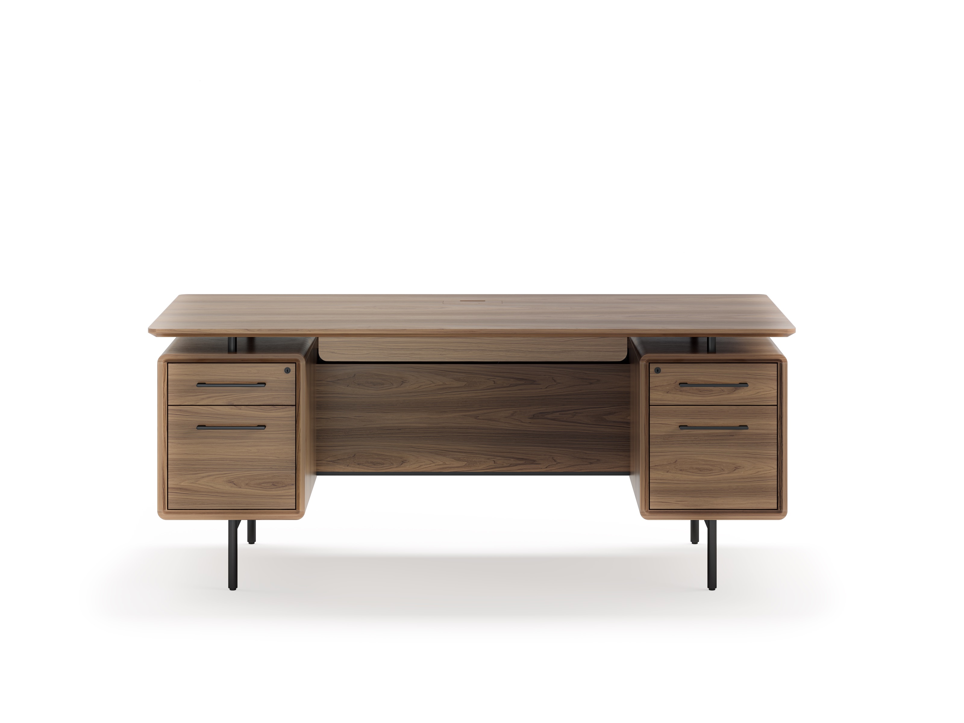 linq executive desk 6821 BDI mid century modern wood desk 1