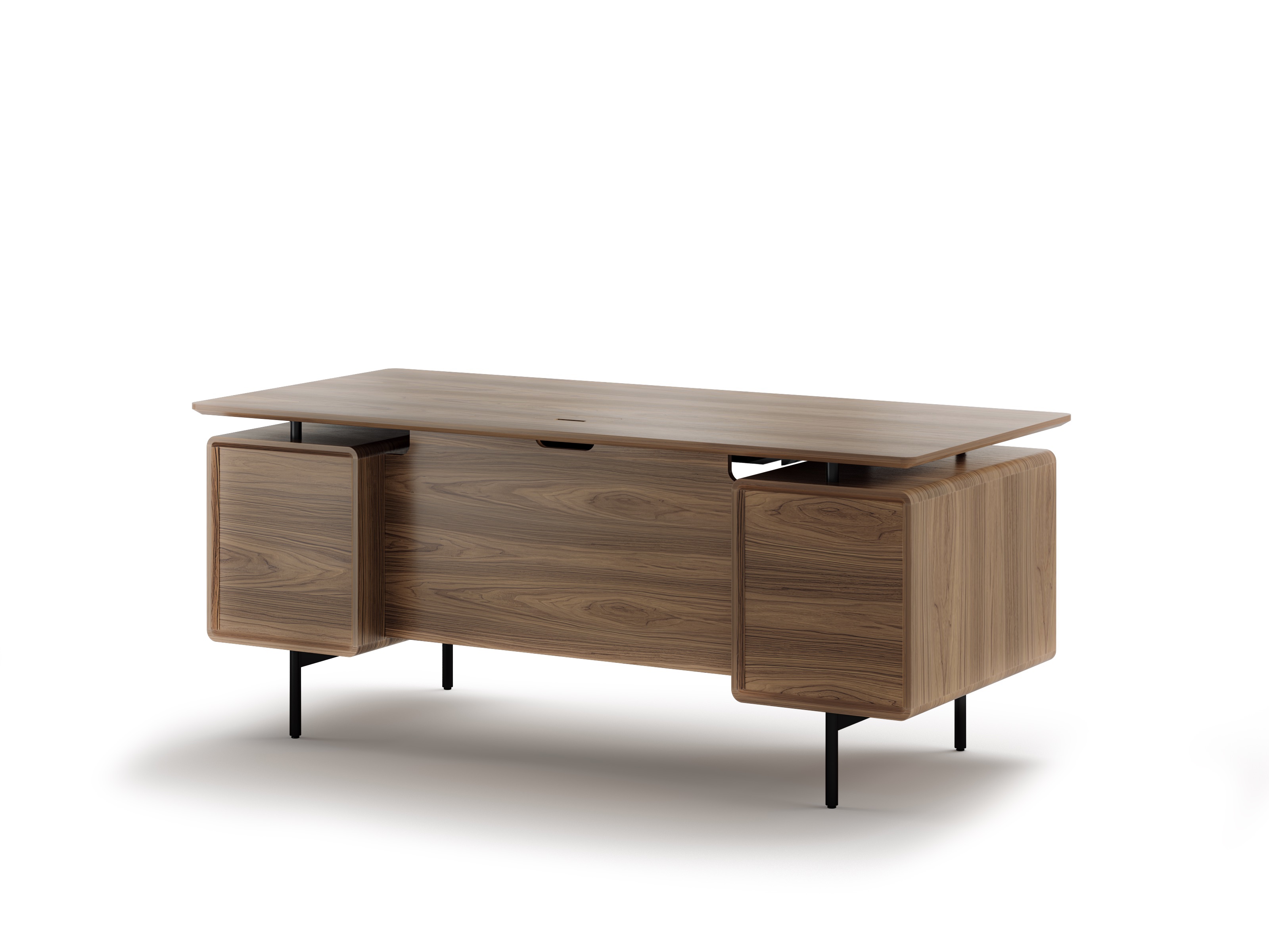 linq executive desk 6821 BDI mid century modern wood desk 3